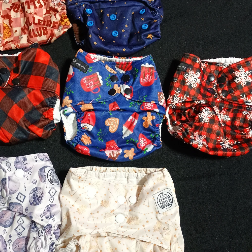 AWJ Cloth Diaper Destash Bundle -13 Total - Athletic Wicking Jersey Stout House